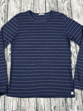 Marine Layer Long Sleeve T-Shirt Men's M Navy Cotton Blend USA